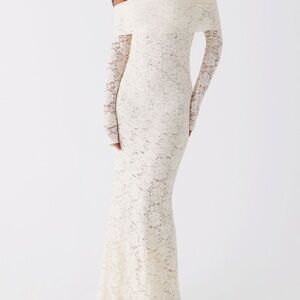 Peppermayo Cream Long Sleeve Dress